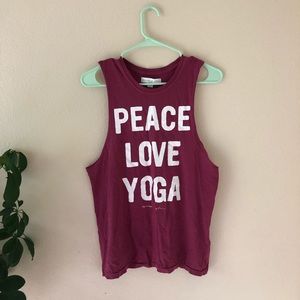 Pink Spiritual yoga muscle tank.